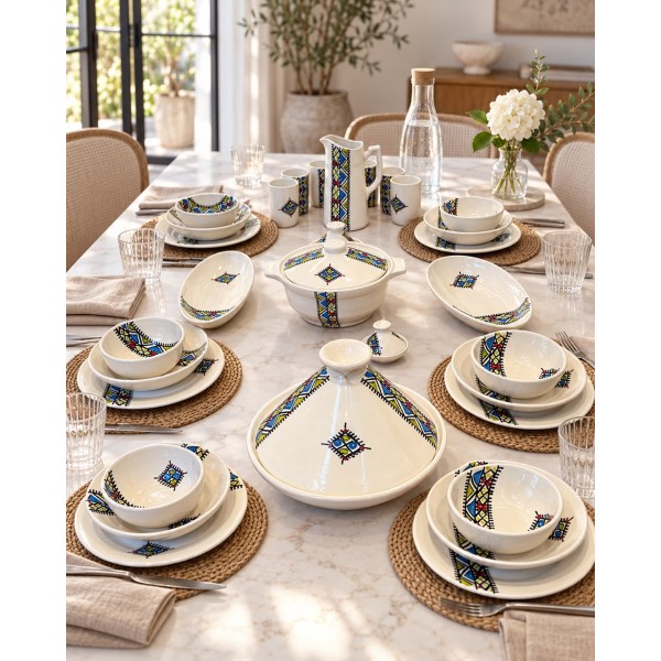 Set of ceramic Margoum design 35pcs