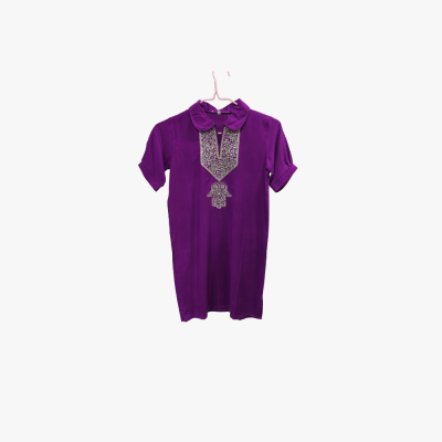 Purple Collared Tunic with...