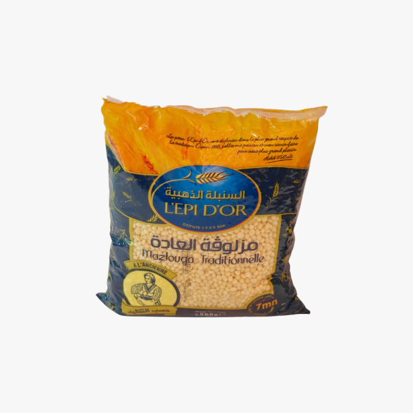 L’Epi D’or Mazlouga Traditionnelle – Traditional Tunisian M’hammes Pasta 500g